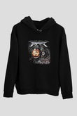Dragon Force Baskılı Unisex Siyah Hoodie