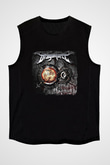 Dragon Force Baskılı Unisex Siyah Kolsuz Tişört