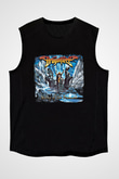 Dragon Force Baskılı Unisex Siyah Kolsuz Tişört