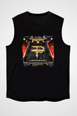 Dragon Force Baskılı Unisex Siyah Kolsuz Tişört