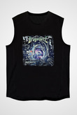 Dragon Force Baskılı Unisex Siyah Kolsuz Tişört