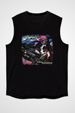 Dragon Force Baskılı Unisex Siyah Kolsuz Tişört