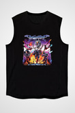 Dragon Force Baskılı Unisex Siyah Kolsuz Tişört