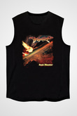 Dragon Force Baskılı Unisex Siyah Kolsuz Tişört