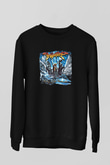Dragon Force Baskılı Unisex Siyah Sweatshirt