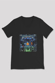 Dragon Force Baskılı Unisex Siyah V Yaka Tişört