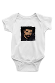 Drake Baskılı Unisex Beyaz Bebek Body - Zıbın