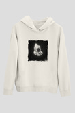 Drake Baskılı Unisex Beyaz Kapüşonlu Sweatshirt