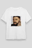 Drake Baskılı Unisex Beyaz Tişört