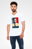 Drake Beyaz Unisex V Yaka Tişört T-Shirt