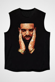 Drake Siyah Unisex Kolsuz Tişört