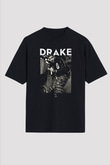 Drake Siyah Unisex Oversize Tişört T-Shirt