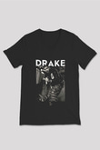 Drake Siyah Unisex V Yaka Tişört T-Shirt