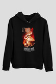 Dream Evil Baskılı Unisex Siyah Kapüşonlu Sweatshirt