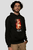 Dream Evil Baskılı Unisex Siyah Kapüşonlu Sweatshirt