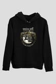 Dream Evil Baskılı Unisex Siyah Kapüşonlu Sweatshirt