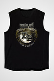 Dream Evil Baskılı Unisex Siyah Kolsuz Tişört - Tshirt