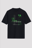 Dream Theater Baskılı Unisex Siyah Oversize Tişört