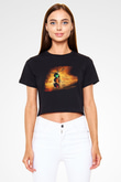 Dream Theater Siyah Crop Top Tişört