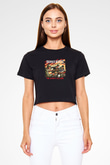 Dropkick Murphys Baskılı Unisex Siyah Crop Top Tişört