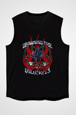 Drowning Pool Baskılı Unisex Siyah Kolsuz Tişört - Tshirt