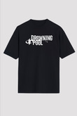 Drowning Pool Baskılı Unisex Siyah Oversize Tişört - Tshirt