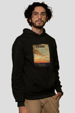 Drudkh Baskılı Unisex Siyah Hoodie