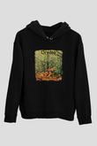 Drudkh Baskılı Unisex Siyah Hoodie