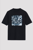 Drudkh Baskılı Unisex Siyah Oversize Tişört