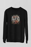 Drudkh Baskılı Unisex Siyah Sweatshirt