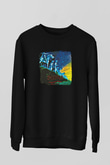Drudkh Baskılı Unisex Siyah Sweatshirt