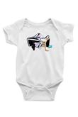 Dua Lipa Baskılı Beyaz Unisex Bebek Body - Zıbın