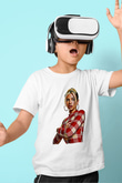 Dua Lipa Baskılı Beyaz Unisex Beyaz Çocuk Tişört - Tshirt