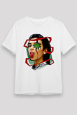 Dua Lipa Baskılı Unisex Beyaz Tişört - Tshirt