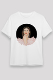 Dua Lipa Baskılı Unisex Beyaz Tişört - Tshirt