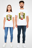 Dua Lipa Baskılı Unisex Beyaz Tişört - Tshirt