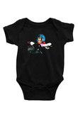 Dua Lipa Baskılı Unisex Siyah Bebek Body - Zıbın