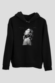 Dua Lipa Baskılı Unisex Siyah Hoodie