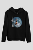 Dua Lipa Baskılı Unisex Siyah Hoodie