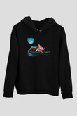 Dua Lipa Baskılı Unisex Siyah Hoodie