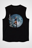 Dua Lipa Baskılı Unisex Siyah Kolsuz Tişört - Tshirt