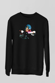 Dua Lipa Baskılı Unisex Siyah Sweatshirt