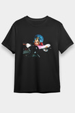 Dua Lipa Baskılı Unisex Siyah Tişört - Tshirt