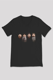 Duck Dynasty Siyah Unisex V Yaka Tişört