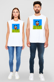 Duck Hunt Beyaz Unisex Kolsuz Tişört