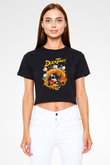 DuckTales Siyah   Crop Top Tişört
