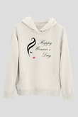 Dünya Kadınlar Günü Beyaz Unisex Hoodie