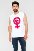 Dünya Kadınlar Günü Beyaz Unisex Kolsuz Tişört