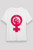 Dünya Kadınlar Günü Beyaz Unisex Tişört T-Shirt - TişörtFabrikası