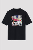 Duran Duran Baskılı Unisex Siyah Oversize Tişört